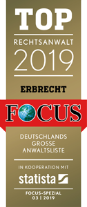 Focus-Siegel Top-Anwalt für Erbrecht 2019