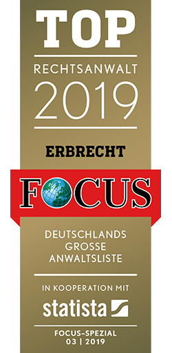 Siegel FOCUS Top Rechtsanwalt 2019