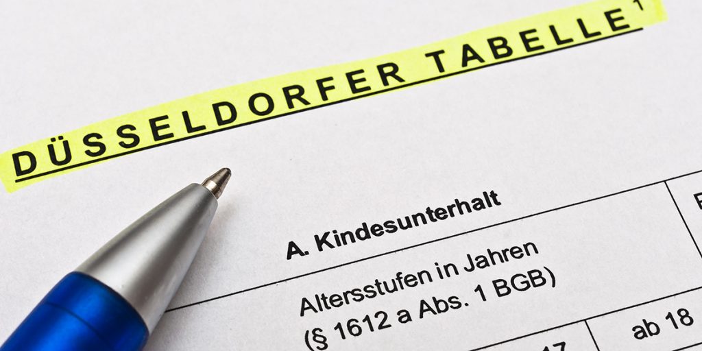 Düsseldorfer Tabelle zum Kindesunterhalt