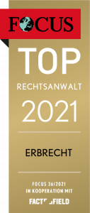 Frank Felix Höfer ist TOP Rechtsanwalt 2021 Erbrecht